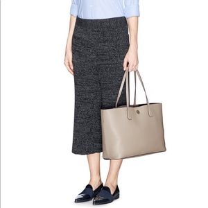 Tory Burch Perry Tote - French Grey & Navy